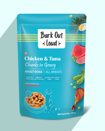 Chicken & Tuna Chunks in Gravy Food - Adult Dogs | All Breeds - 85g